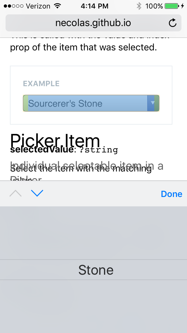 Options text missing from iOS picker · Issue #774 · necolas/react ...