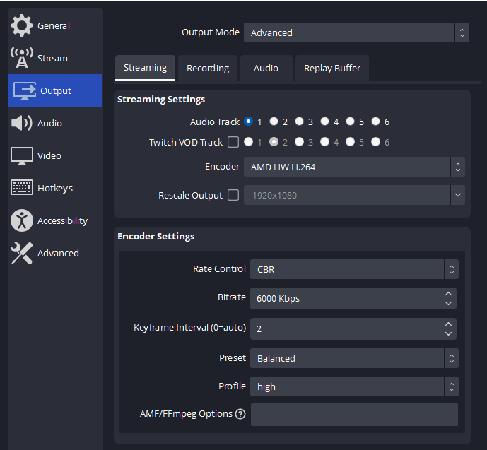 Wiki - AMF HW Encoder Options And Information | OBS