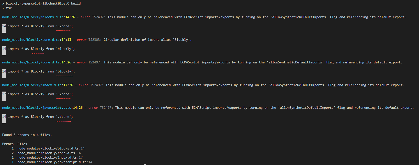 GitHub - johnnyoshika/blockly-typescript-libcheck
