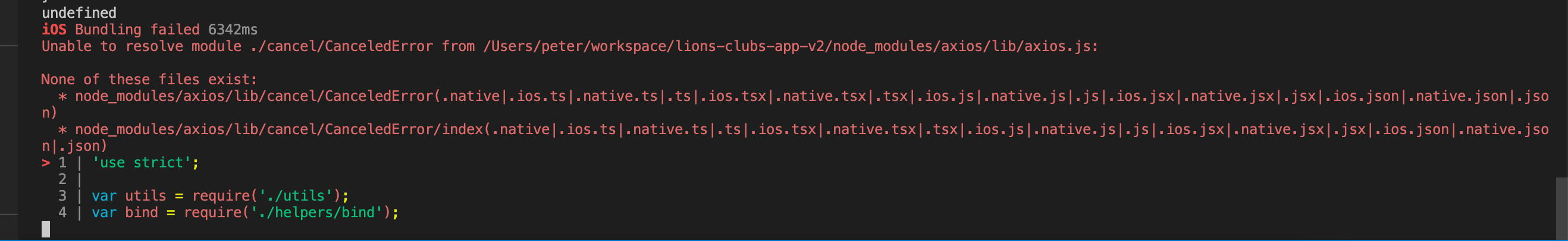 reactive native error · Issue #4777 · axios/axios · GitHub