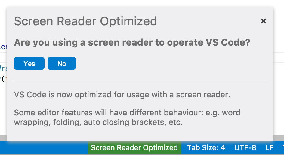 Screen Reader Detected isn't very valuable · Issue 35228 · microsoft