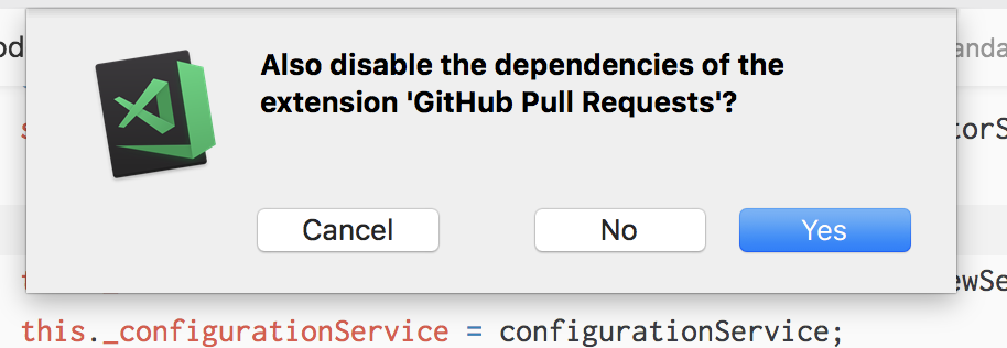 Also disable the dependencies of the extension 'X'? · Issue #56073 ...