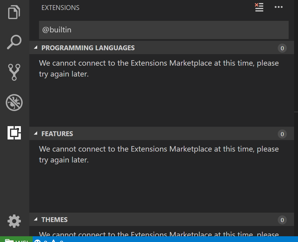 Cannot enable/disable extensions when running from source · Issue ...