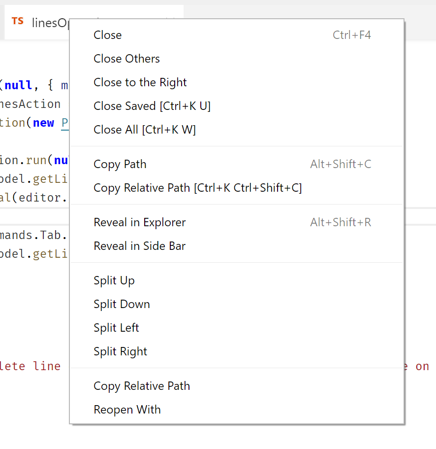 New context menu Reopen With is rendered at the bottom · Issue #80863 ...