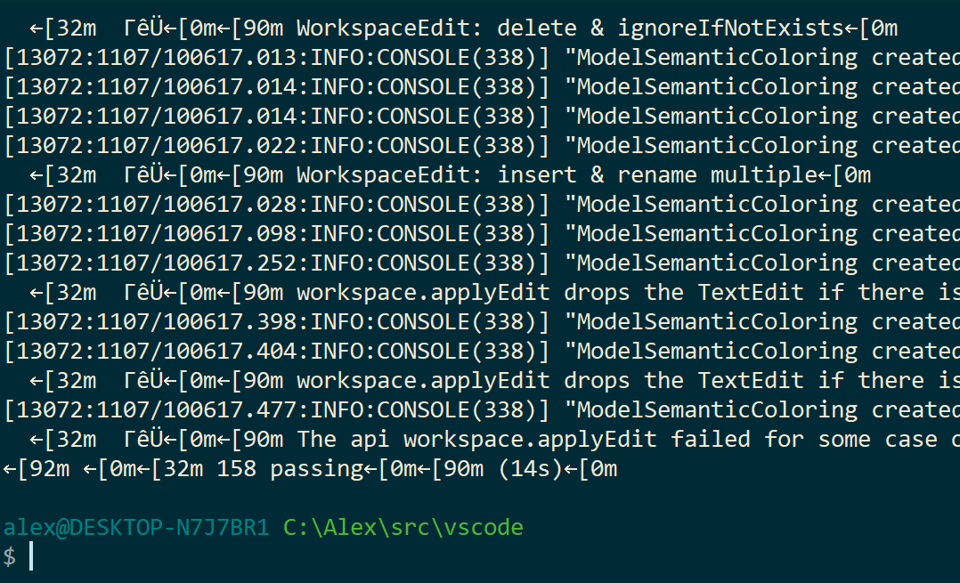 Difficult to read results of integration tests on Windows · Issue ...