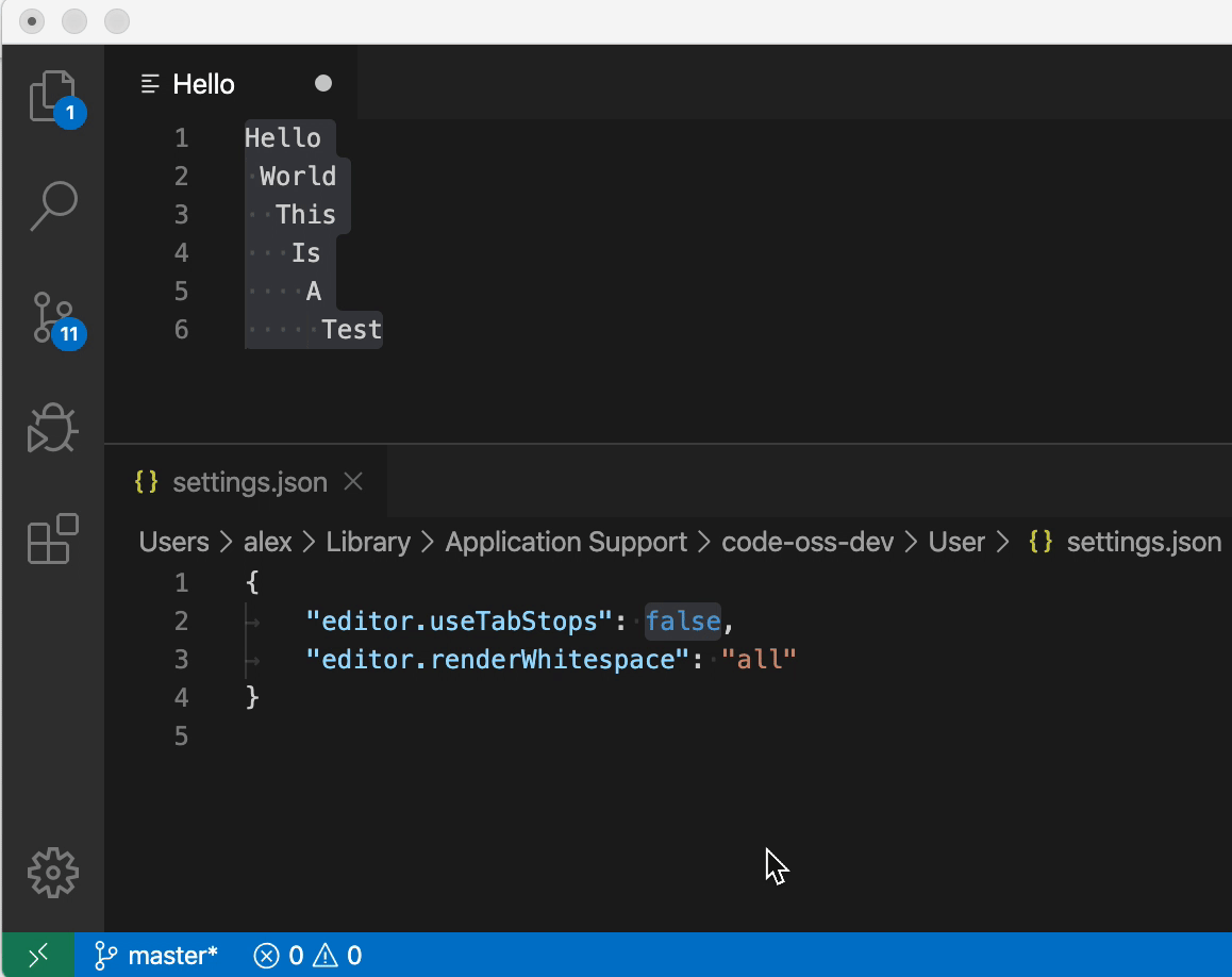 Leading whitespaces are reformatted when using block indention · Issue ...