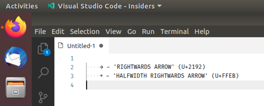 tab character is rendered as square · Issue #94939 · microsoft/vscode ...