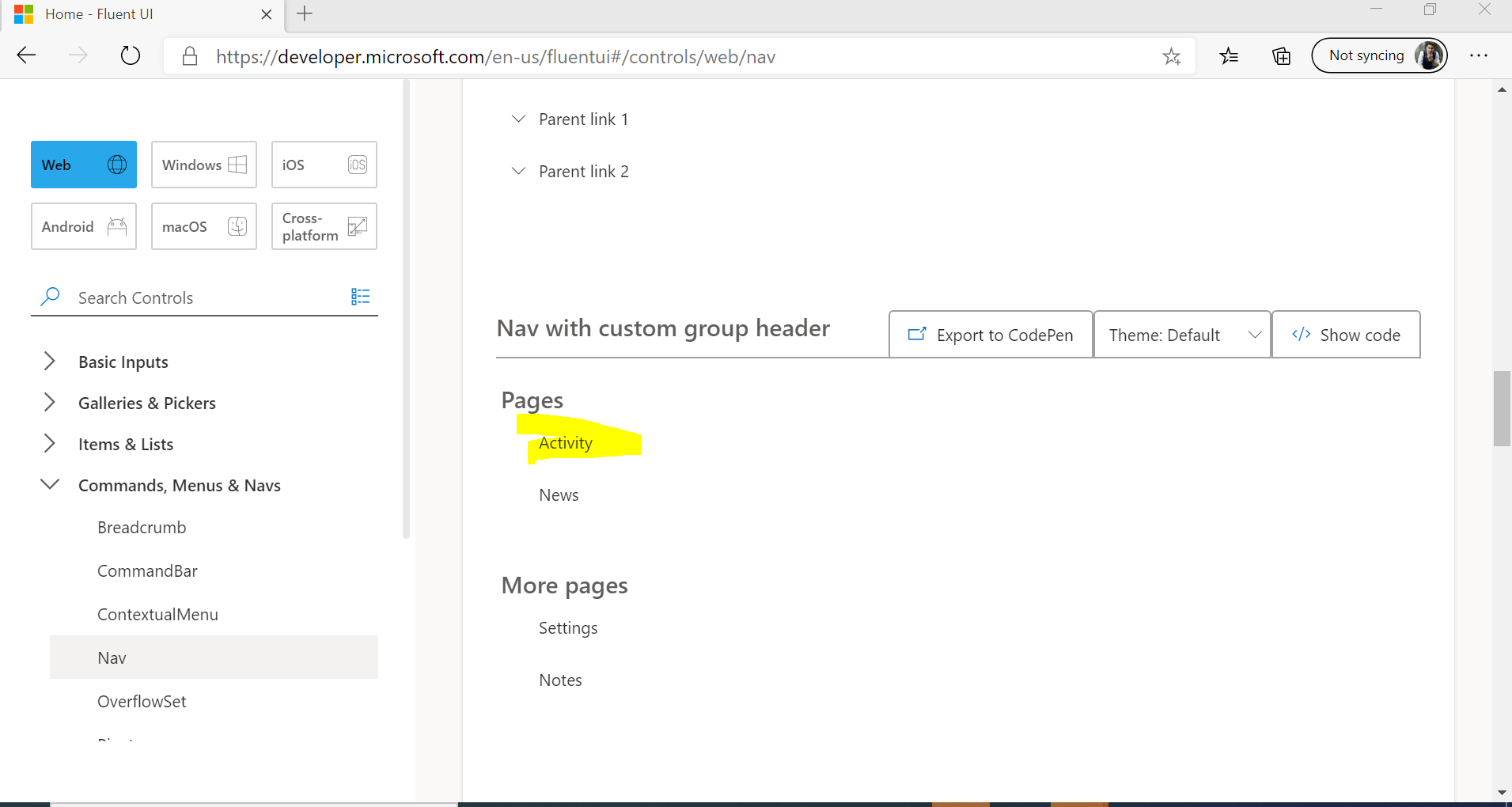Nav: when focus Jumps on Nav item ... After reading At the End it Reads ...