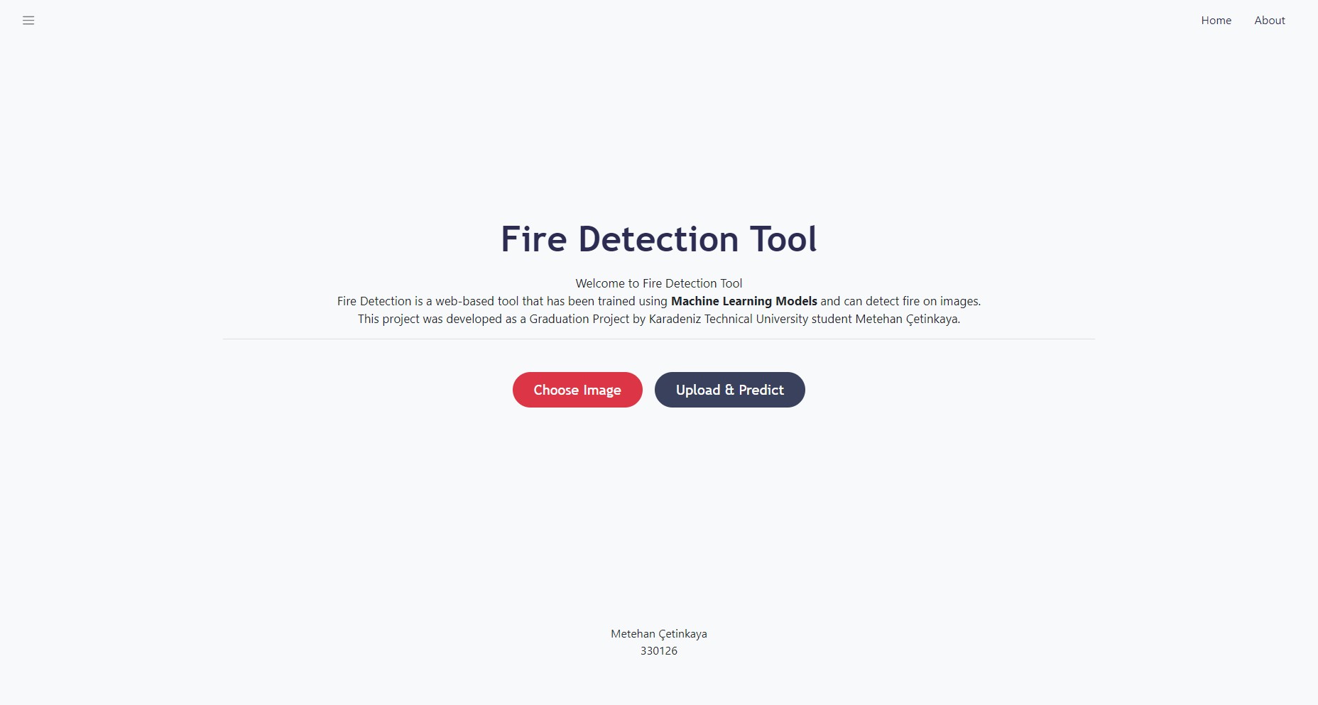 GitHub - metehancetinkaya/fire-detection-tool: Web Based Fire Detection ...