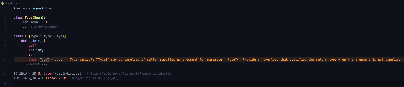 TypeVars may go unsolved when using a TypeVar with a default · Issue ...