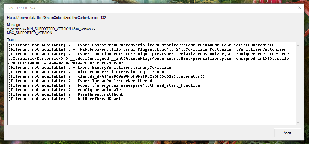 Crash by playtesting · Issue #200 · exorstudios/riftbreaker-tools · GitHub