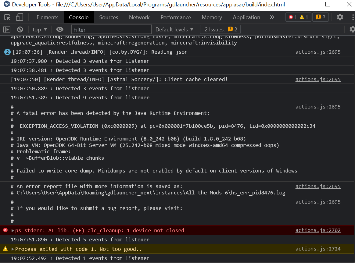 Modpacks crashing on startup and during world loading · Issue #1029 ...