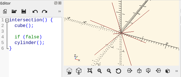 Intersection with if(false)... renders nothing in 2020.12-RC3 · Issue ...