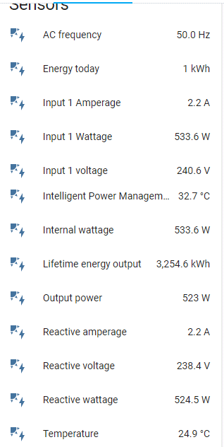 Missing sensor for Growatt 2500S in energy dashboard · Issue #71050 ...