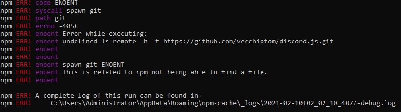 Error on npm i · Issue #1 · SpaceTheDev/sDiscord · GitHub