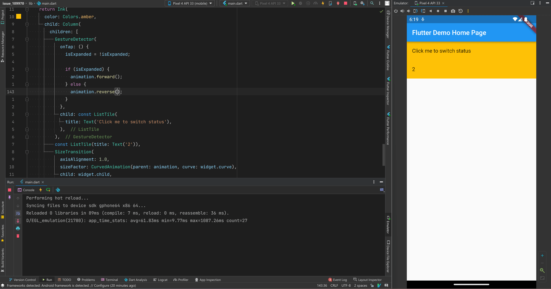 Ink background not working in a CustomScrollView with animation ...