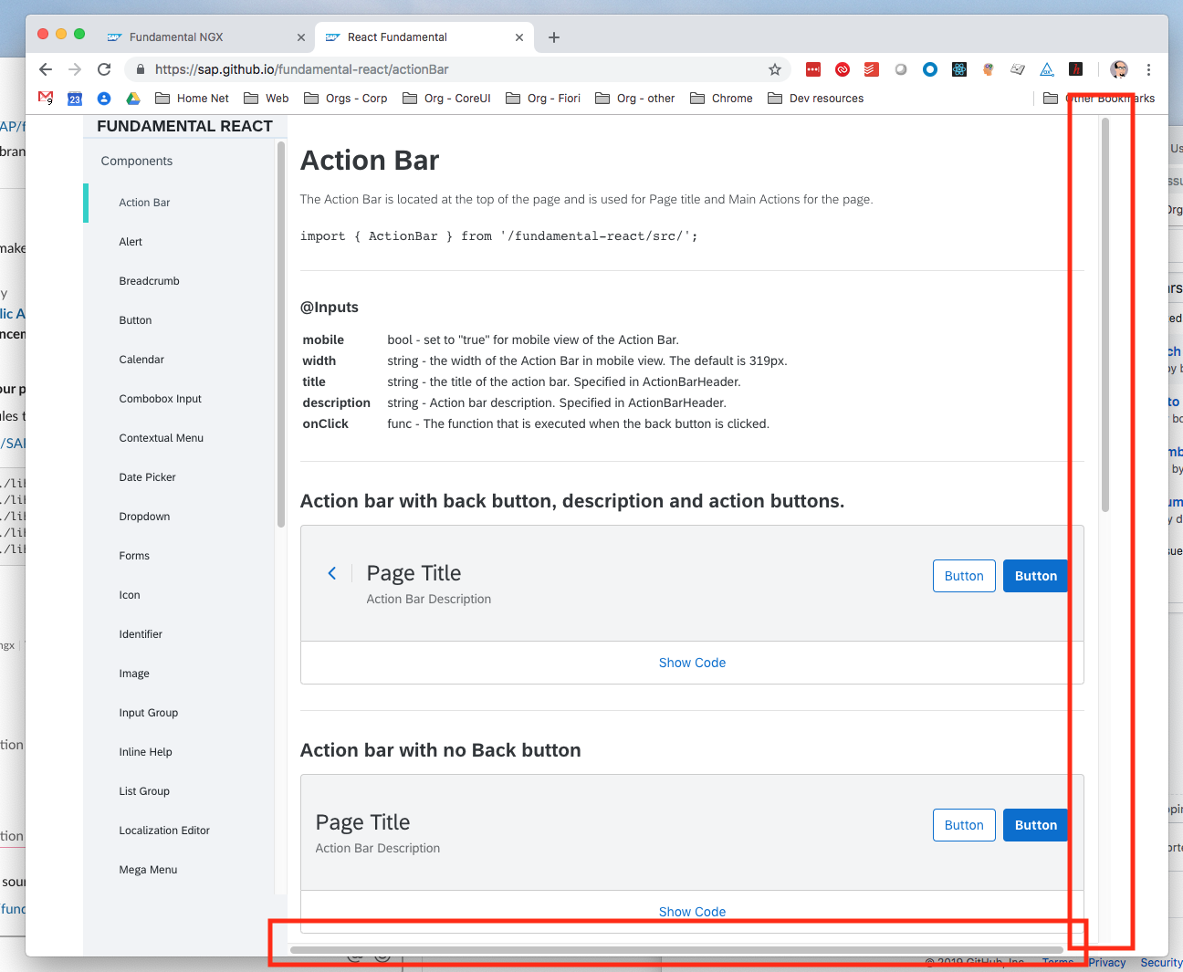 Improve Docs: fix scrollbars · Issue #299 · SAP/fundamental-react · GitHub