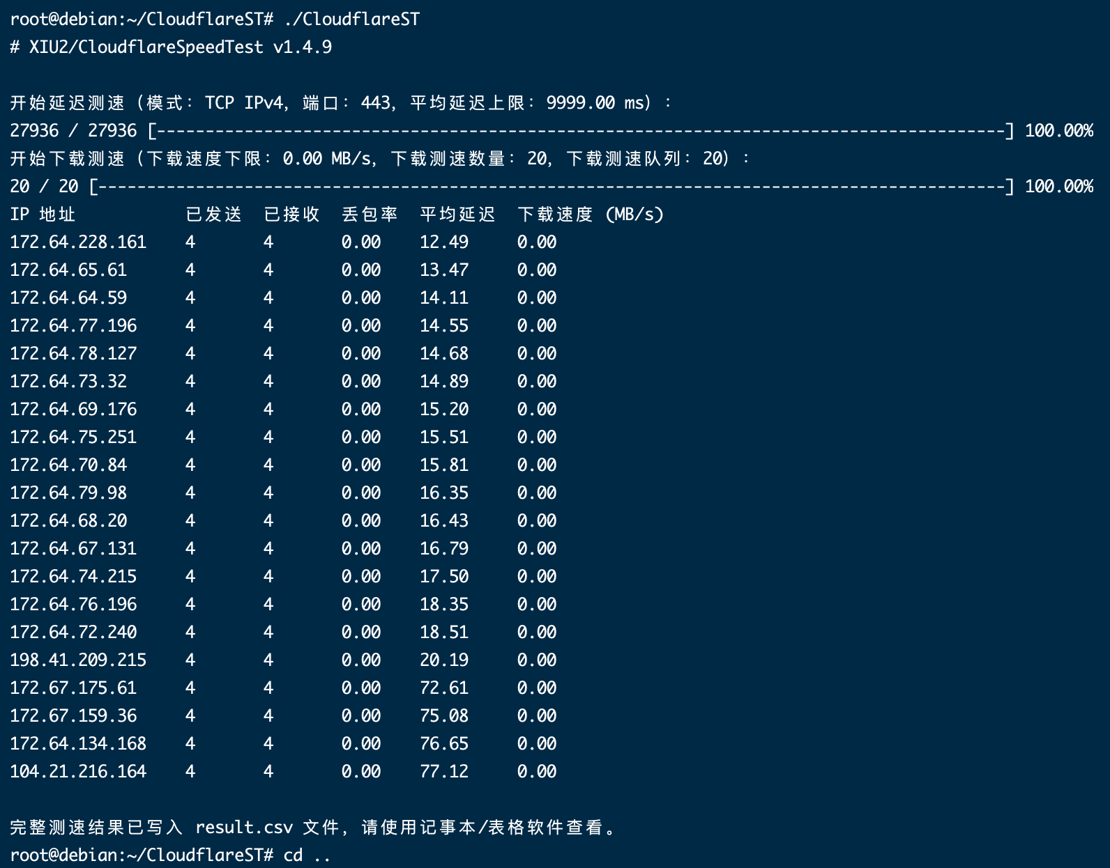 为什么我测出来的结果都是0呢？ · Issue #70 · XIU2/CloudflareSpeedTest · GitHub