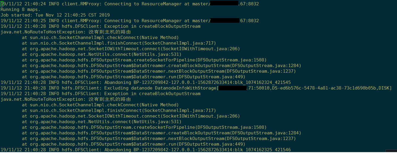 Error hadoop job hadoophome share hadoop mapreduce hadoop mapreduce