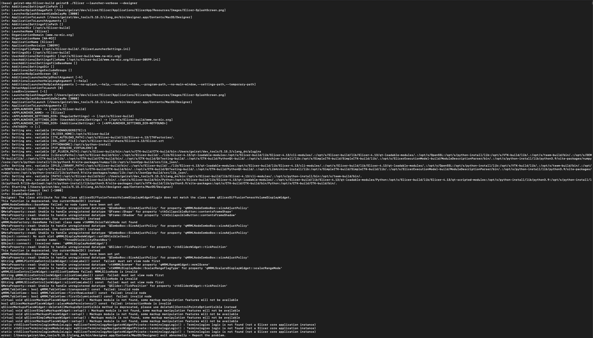 Unable to start Designer application with Slicer launcher · Issue #6174 ...
