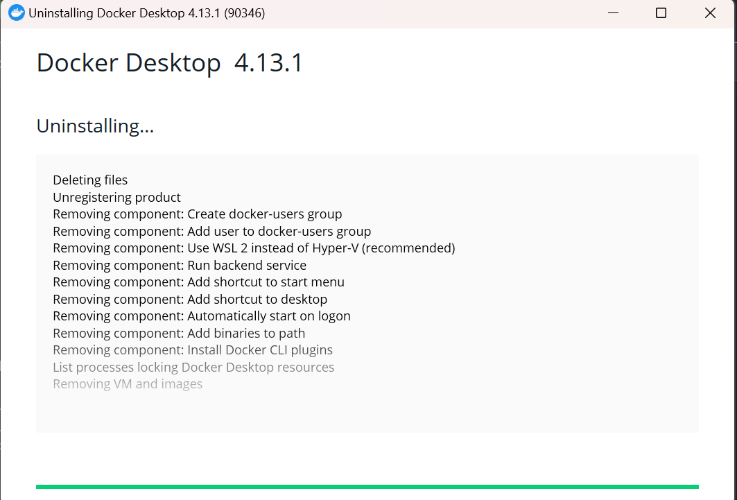 Unable to Uninstall Docker · Issue #7489 · docker/for-win · GitHub