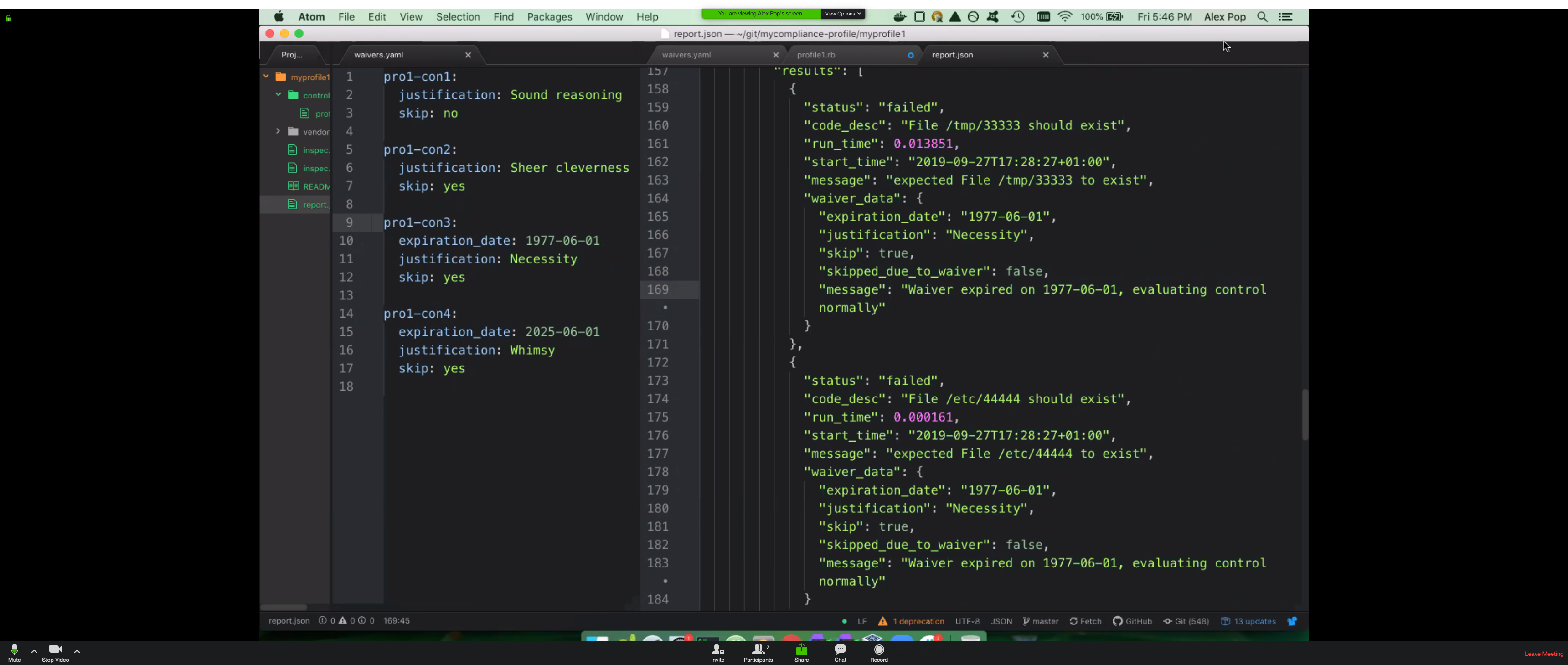 waiver_data hash in control results · Issue #4546 · inspec/inspec · GitHub