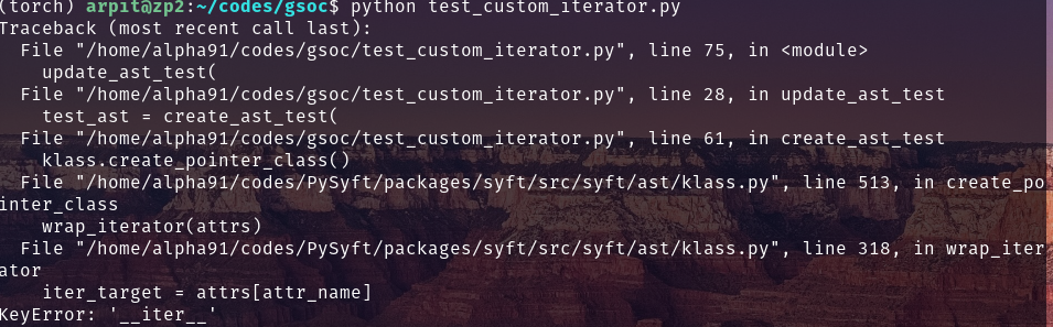 Cannot add custom Iterator to ast · Issue #5827 · OpenMined/PySyft · GitHub