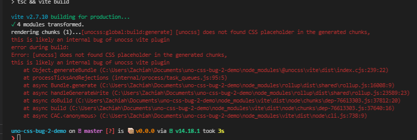 Issue building with vite · Issue #432 · unocss/unocss · GitHub