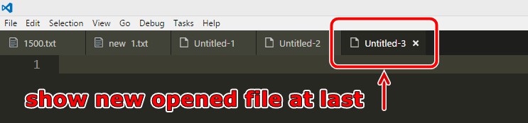 Open new file at the end of open files tab · Issue #31404 · microsoft ...