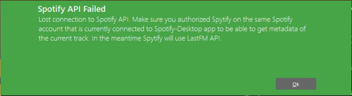 Spotify API not authorizing correctly · Issue #378 · jwallet/spy ...