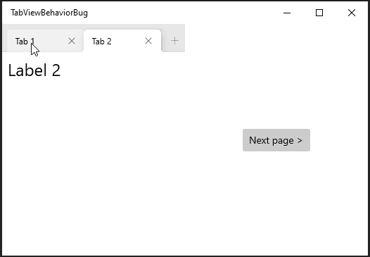 Behaviors are detached from controls inside TabView after being ...