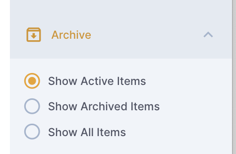 Hide archived users: Use the same view options for users as in ...