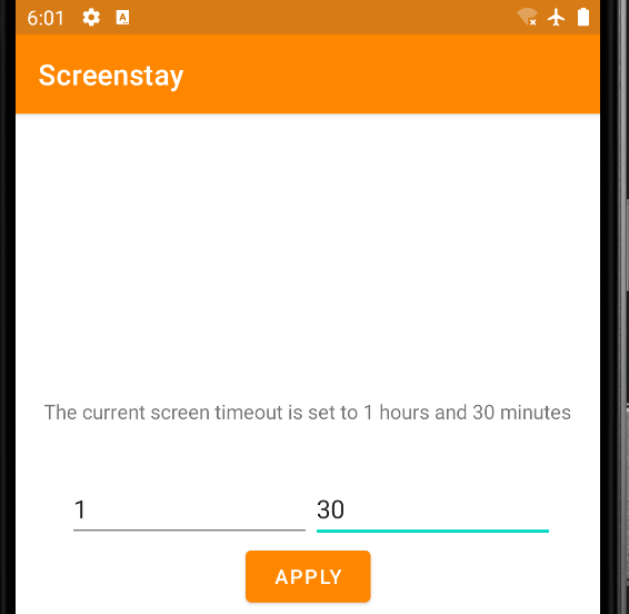 GitHub - diffs/screenstay: Android screen timeout-setting app