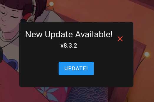 update popup