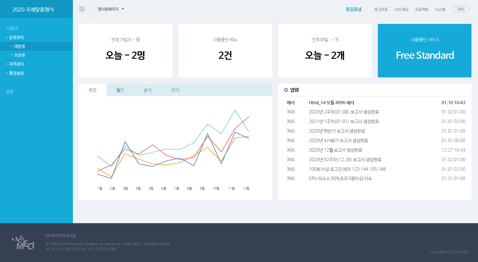 EventsPack 사용자 화면