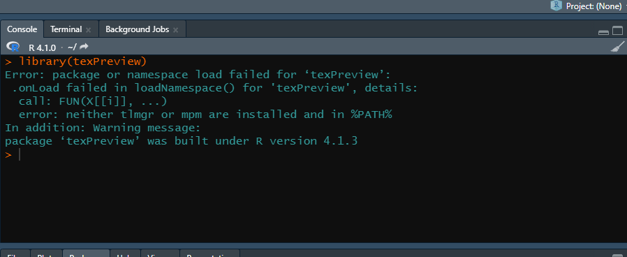 error: neither tlmgr or mpm are installed and in %PATH% · Issue #222 ...