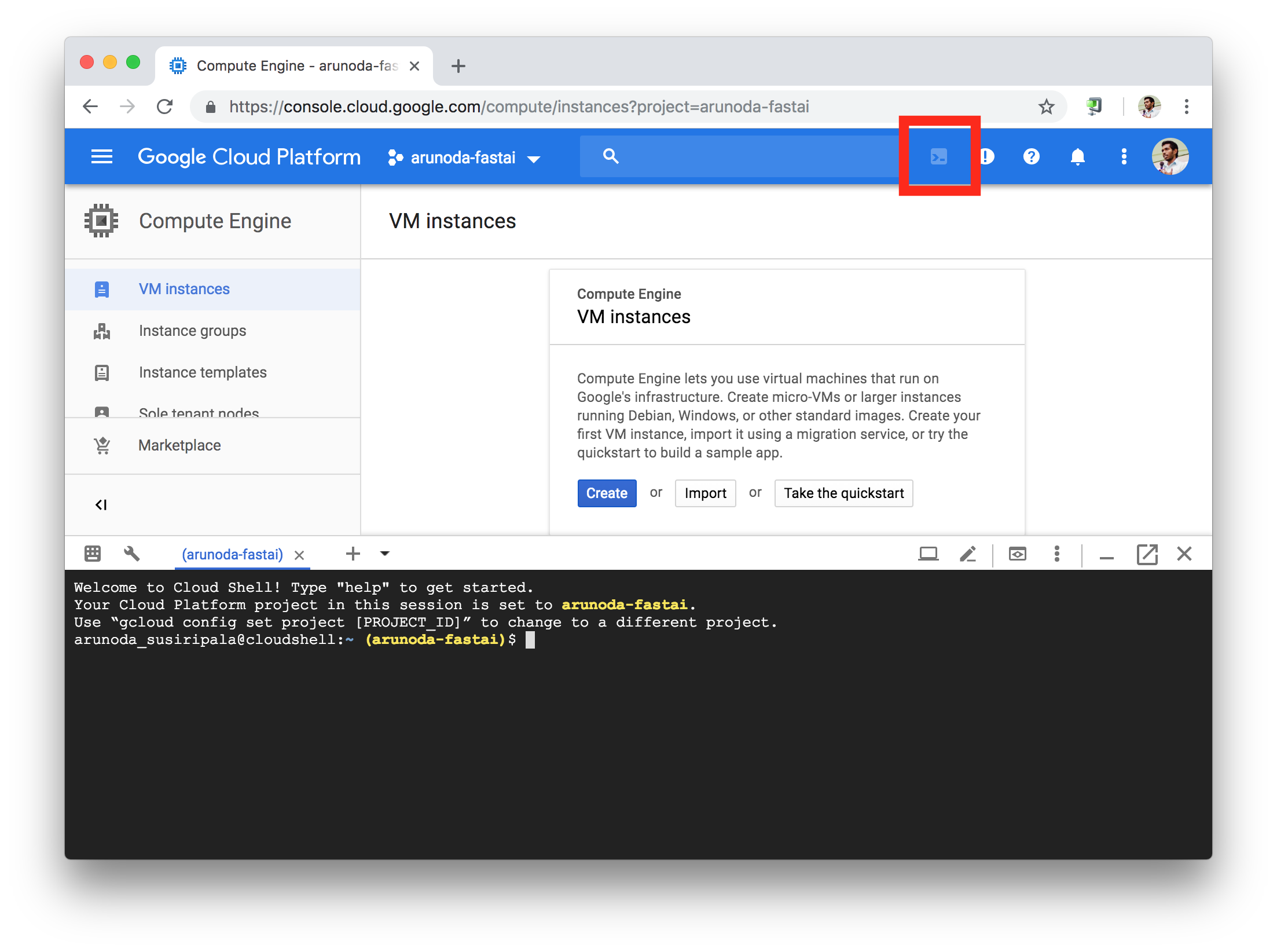 Google Cloud Shell