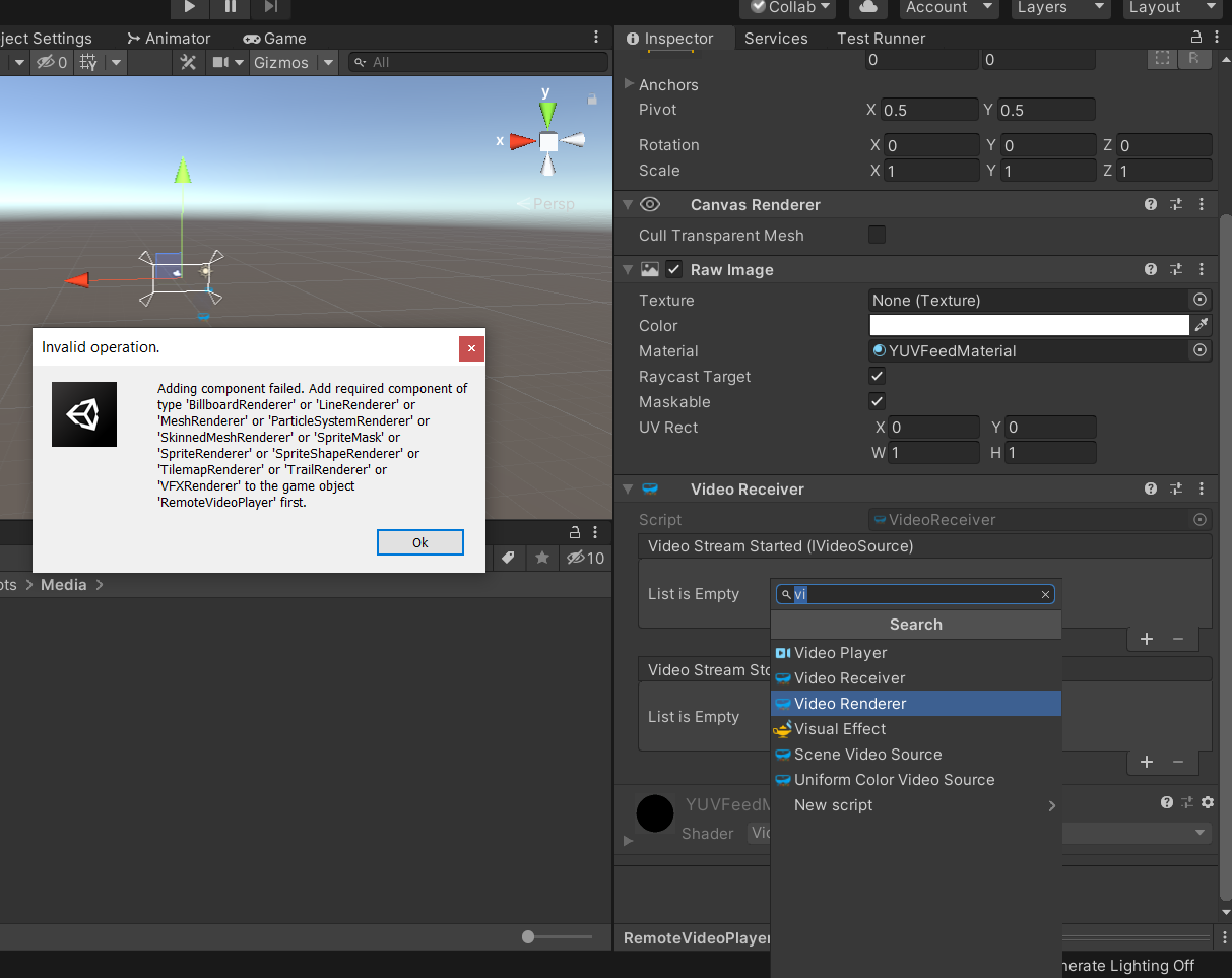 Why VideoRenderer script always require Renderer component · Issue #596 ...