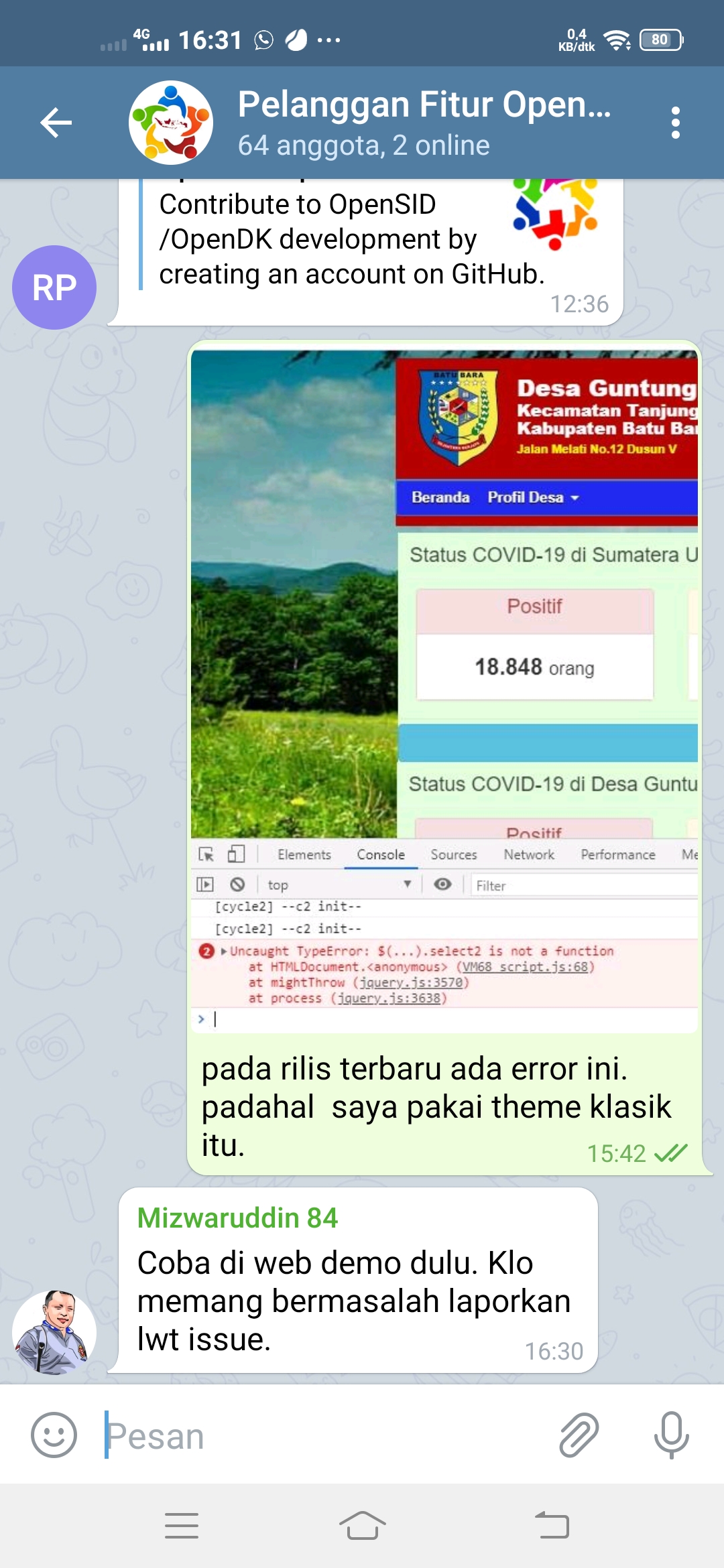 Terdapat error java script · Issue #3922 · OpenSID/OpenSID · GitHub