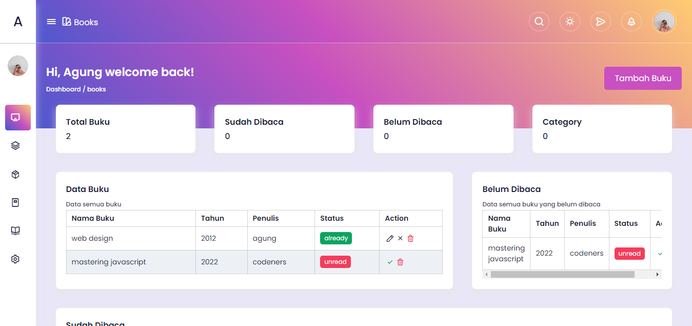 javascript booklist app with source code download... GitHub - agungpdev/app-buku-js: app buku with js murni