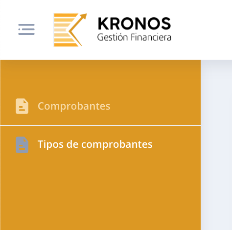 Menu global kronos (presupuesto, contabilidad, reportes, tesoreria ...