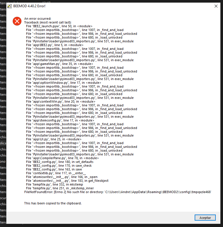 The app fails to start and work · Issue #1750 · BEEmod/BEE2.4 · GitHub