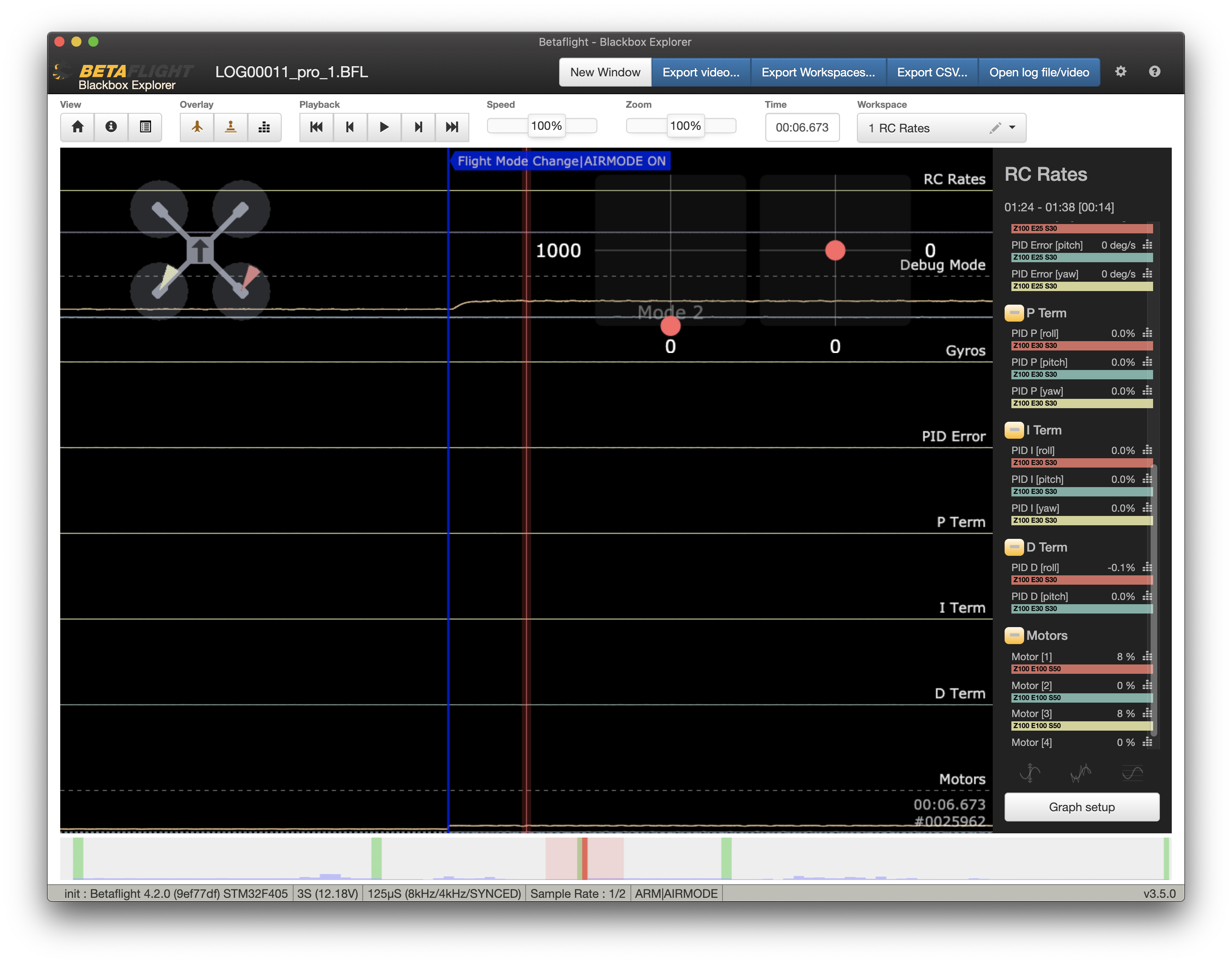 Switching pid profiles with/without dynamic idle and/or ff_interpolate