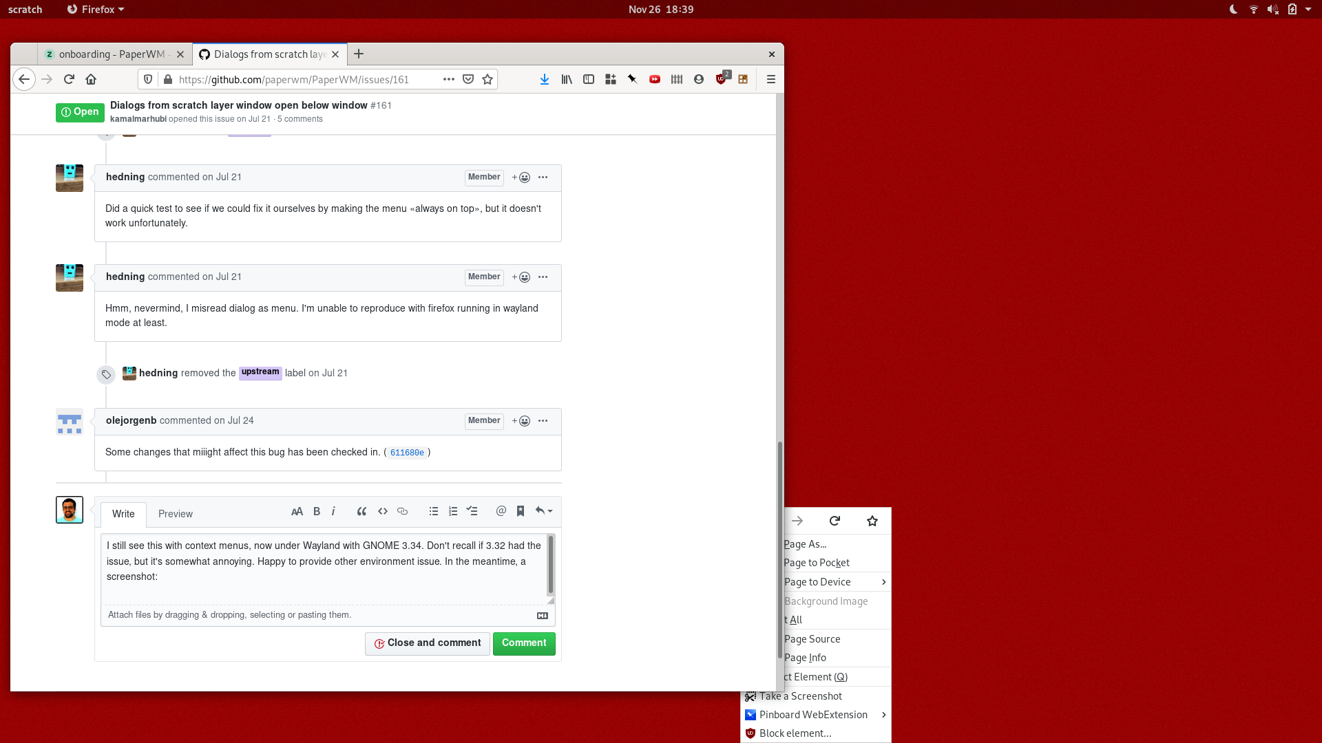 Dialogs from scratch layer window open below window · Issue 161