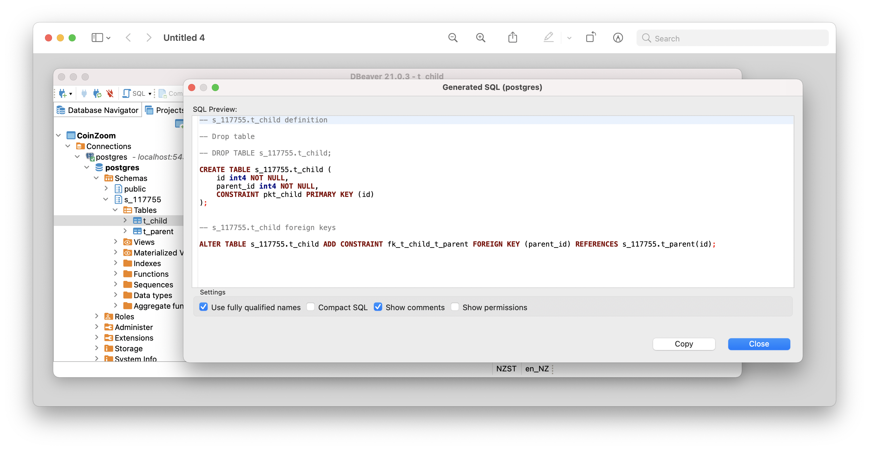 FOREIGN KEY REFERENCES omits schema · Issue #11775 · dbeaver/dbeaver ...
