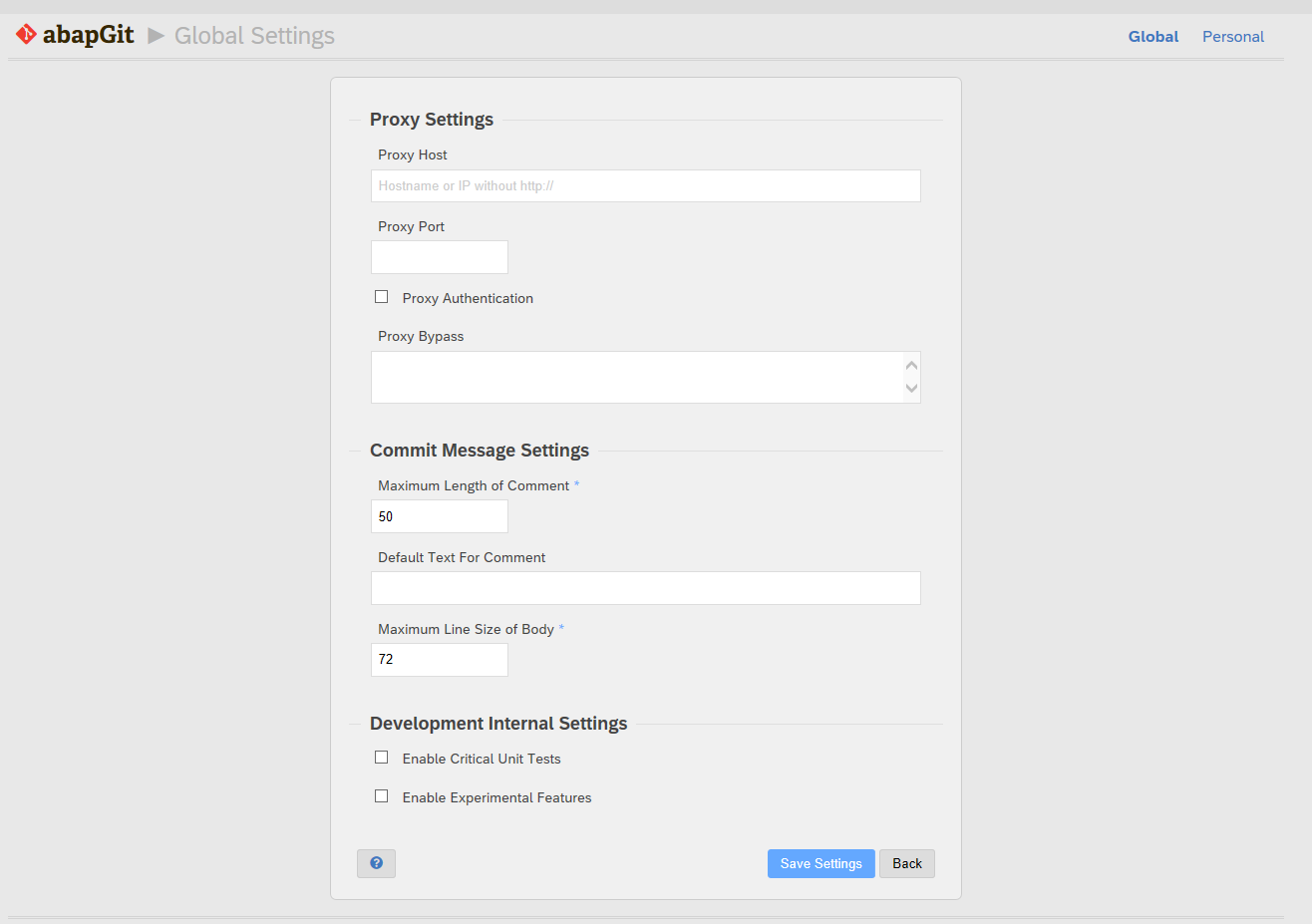 Get rid of double settings page · Issue #5088 · abapGit/abapGit · GitHub