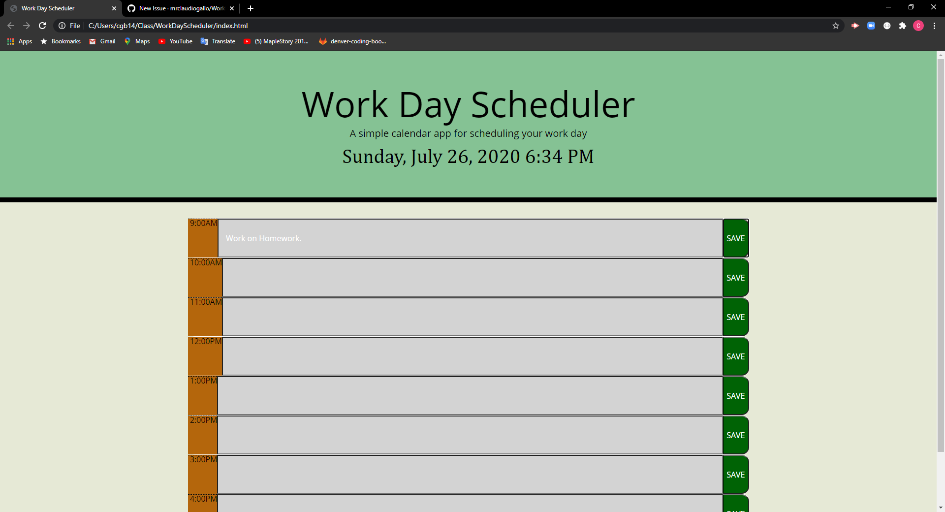 GitHub - mrclaudiogallo/WorkDayScheduler · GitHub