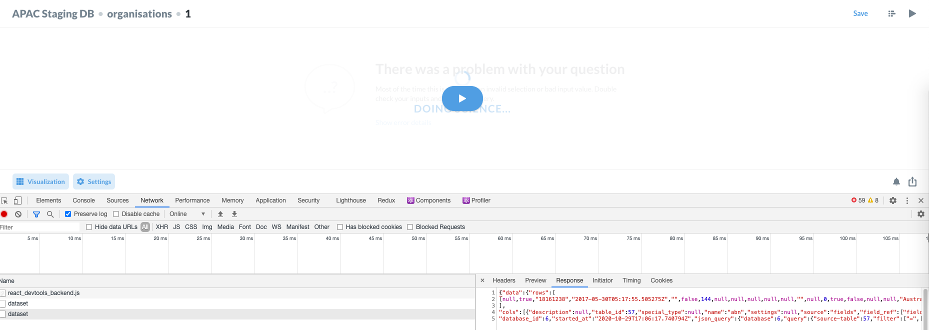 React error when loading individual record · Issue #13627 · metabase ...
