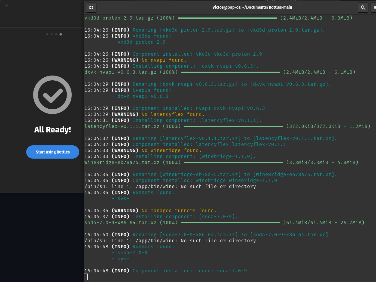 Wine is not found after compilation. Is there something missing from