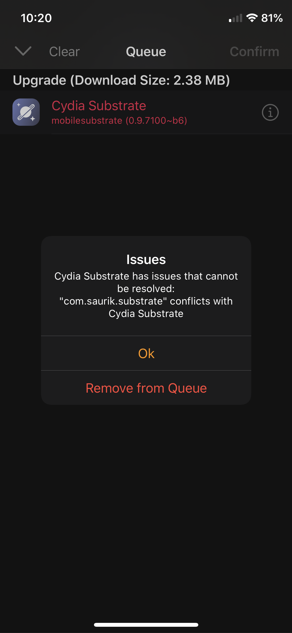 Conflict while trying to update Cydia Substrate · Issue #782 · zbrateam ...
